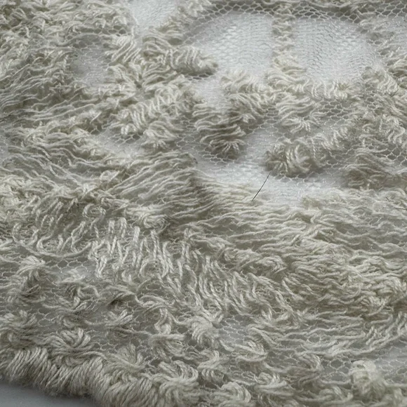 Tea n Rose Edwardian Inspired Elegant Lace and Crochet Maxi Dress in Cream,Large - Picture 12 of 17